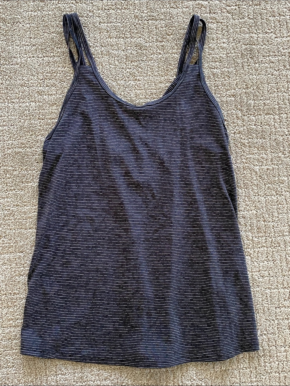 Old Navy Black and White Striped Strappy Tank Top